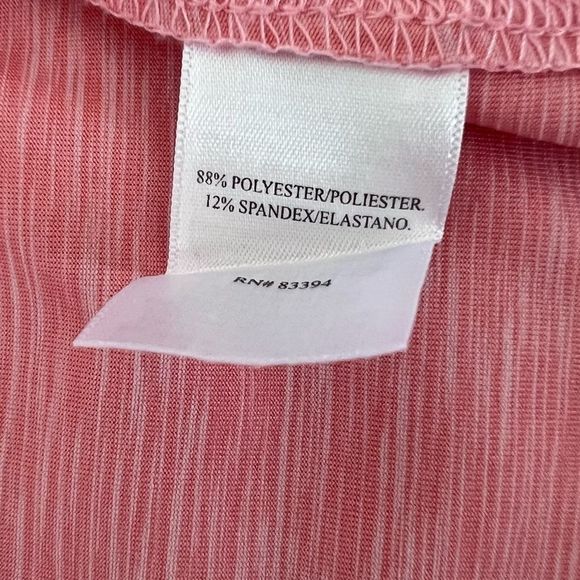 Etonic Womens Sz L Short Sleeve Peach Space Dye Activewear Top - Picture 6 of 6